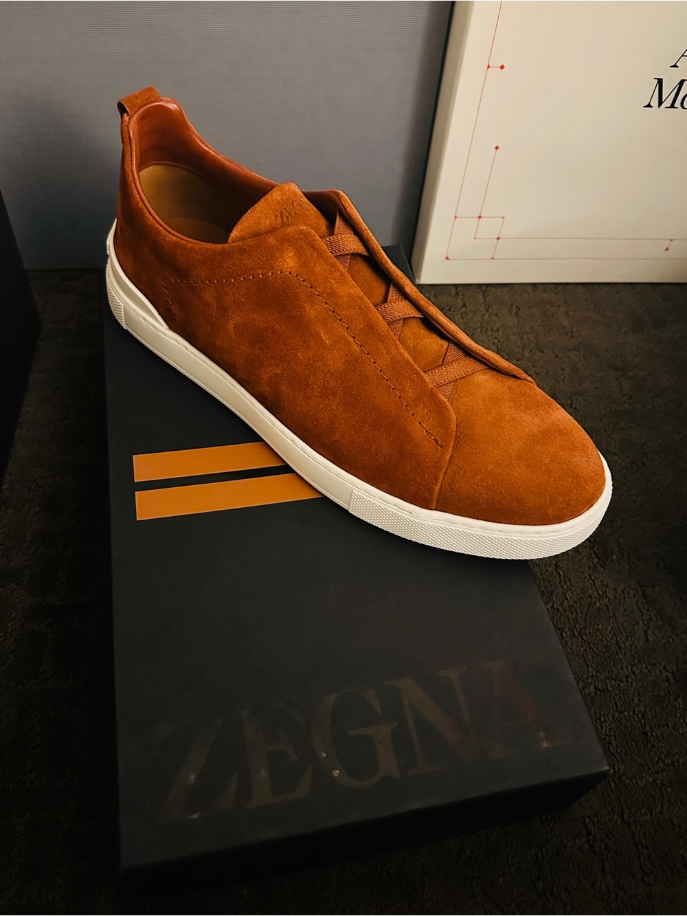 Zegna Suede Triple Stitch
